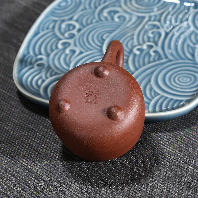true yixing zisha clay tea cup with handle marked office cup 110ml hand carved