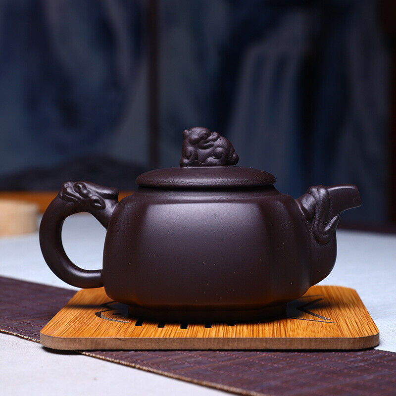on big sales yixing zisha purple clay tea pot 260ml lucky animal statue marked