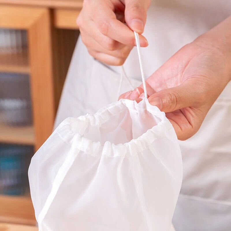Strainer Bags Fine Nylon Reusable Nut Milk Unbleached Food Cheese Yogurt Filters