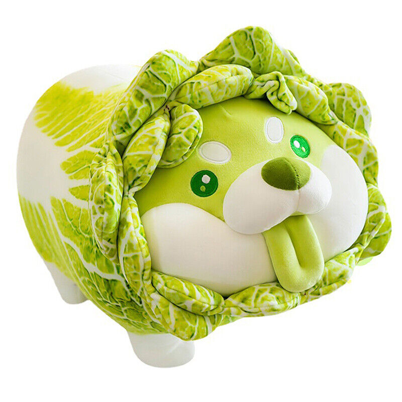 Cabbage Shiba Inu Dog Cute Vegetable Fairy Anime Plush Toy Fluffy Stuffed UU