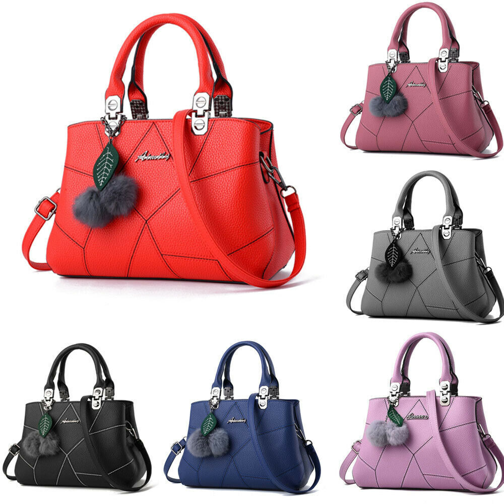 Womens Ladies PU Leather Handbags Shoulder Messenger Satchel Tote Crossbody Bags