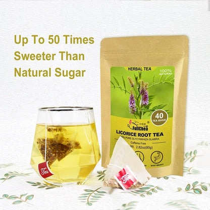 2023 FullChea Licorice Root Tea Bags 40 Teabags 2g/bag Licorice Root Herbal Tea