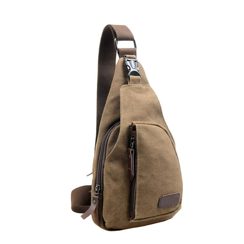 Fashion Mens Outdoor Sports Canvas Unbalance Backpack Crossbody Shoulder Bags