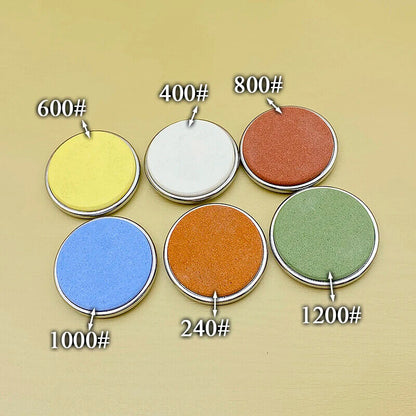 Magnetic Knife Holder Ceramic 240~1200 Grit Whetstone Sharpener Disc Accessories