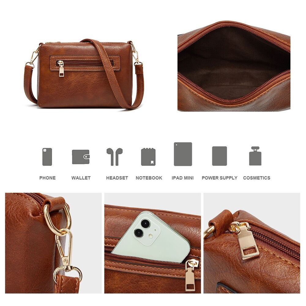 Women's Black Tote Bag New Fashion Simple Shoulder Bag Hand Messenger Bag