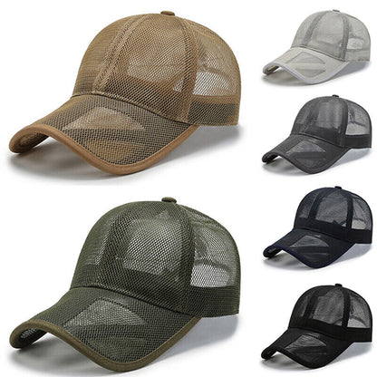 Trucker Cap Mesh Caps Snapback Hat Fishing Hat Full Hollow Outdoor Summer Caps
