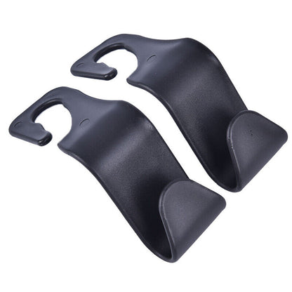 2x Black Car Seat Hook Purse Bag Hanger Bag Organizer Holder Clip Accessories-ca