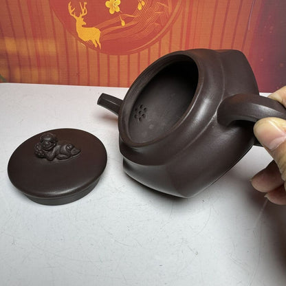 Chinese Yixing Purple Clay Teapot Tea Set Pot Zisha Ceramic Cute Decor Figurine