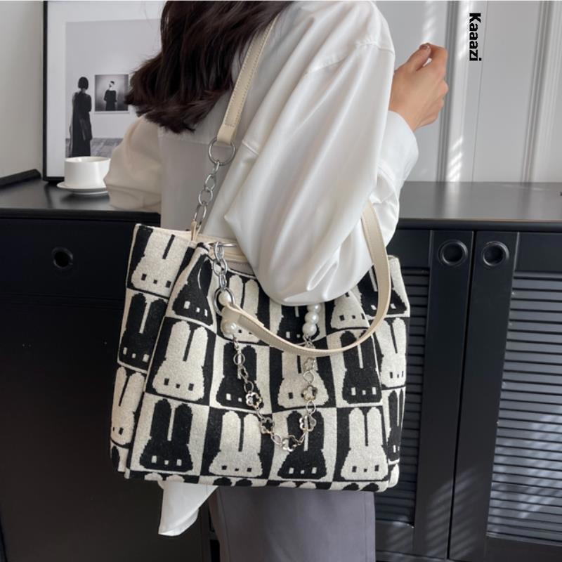 Handbag Chain Shoulder Bag Canvas Women's Work Tote Bag Casual