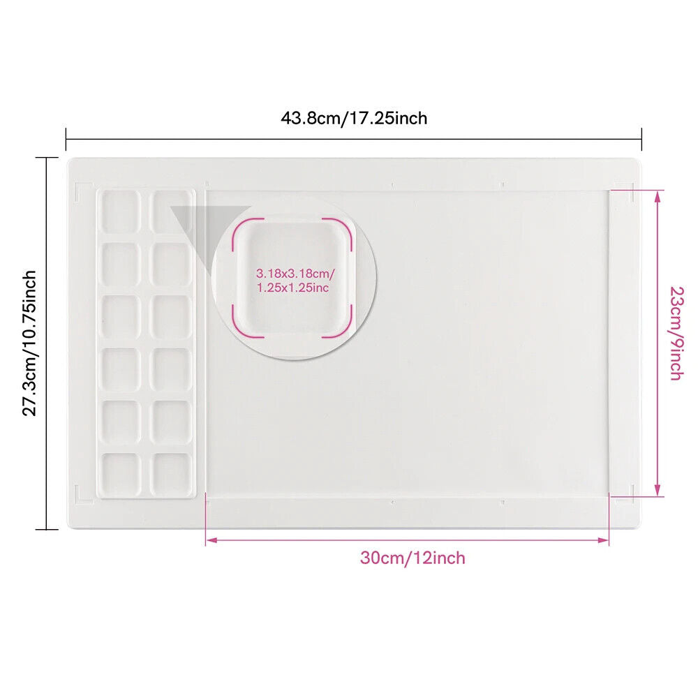 Cutting Mats Silicone Water Media Non-Stick Craft Painting Ink Blend 43.8x27.3cm