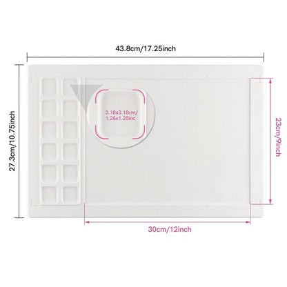 Cutting Mats Silicone Water Media Non-Stick Craft Painting Ink Blend 43.8x27.3cm