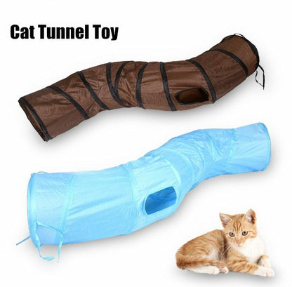 Cat Tunnel Toy Indoor Collapsible Tube Kitty Bored Pet Hole Puppy Kitten Rabbit