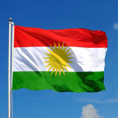 Kurdistan National Flag 90x150cm Printed Kurdish Hanging Banner Home Decorations