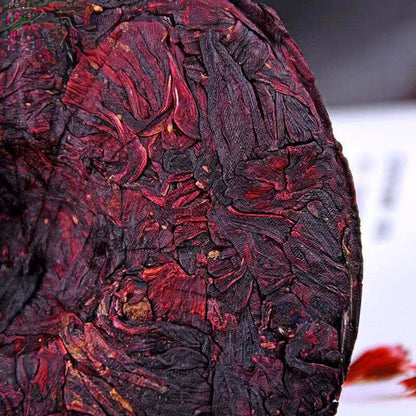 200g Rose Tea Cake Yunnan Specialties Flower Tea Chinese Organic Roselle Red Tea