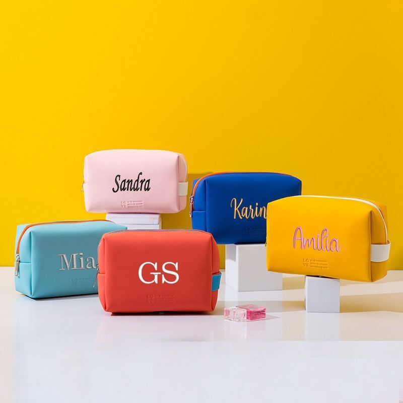 Travel Makeup Bag Embroidery Cosmetic Purse Waterproof Organizer Pouch Portable
