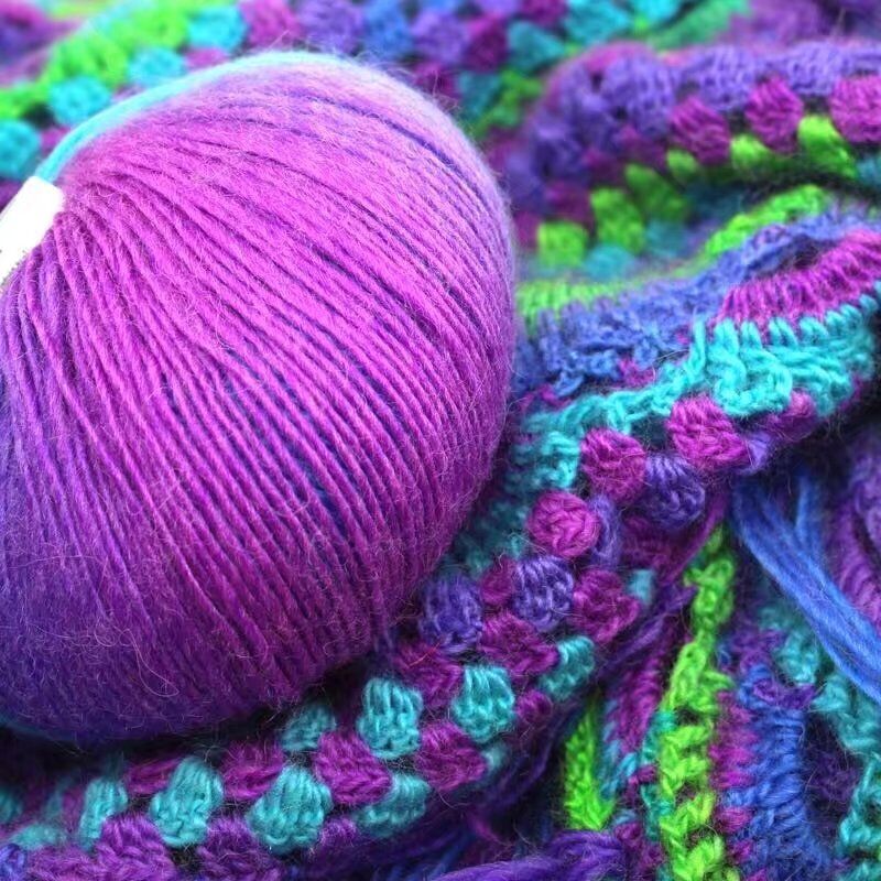 Hot Sale 50g Crochet soft Rainbow Dyeing Wool Yarn Crafts Hand Knitting Yarn