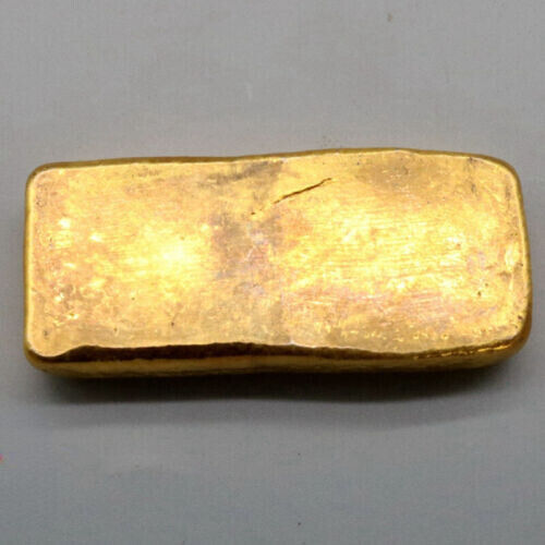 Antique Chinese Ancient Gold Bar Crafts Ingot Collection Coin Commemoratvie