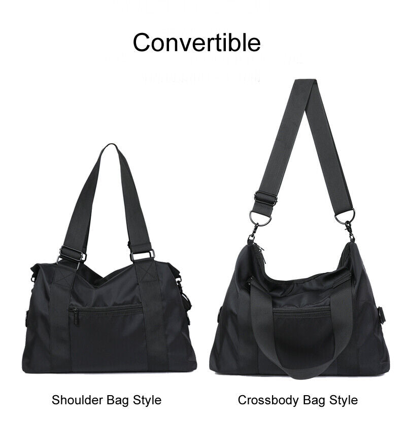 Convertible Water Resistant Nylon Shoulder Crossbody Bag Sport Gym Bag Messenger