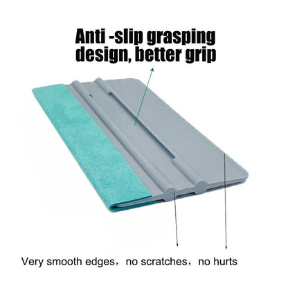 Squeegee With Ruler Plastic Car Vinyl Wrapping Suede Edge Felt Scrapers 15x7.4cm