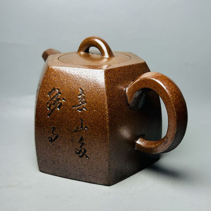 Chinese Yixing Purple Clay Teapot Zisha Handmade Household Teaware Collectible