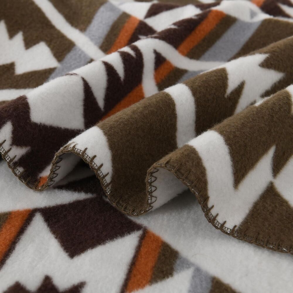 Aztec Patterned Wool Blanket Soft Warm Thick Camping Tribal Throw Outdoor Sofa