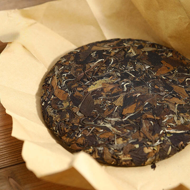 350g Fuding White Tea Impression Old White Tea Cake Gongmei Organic White Tea