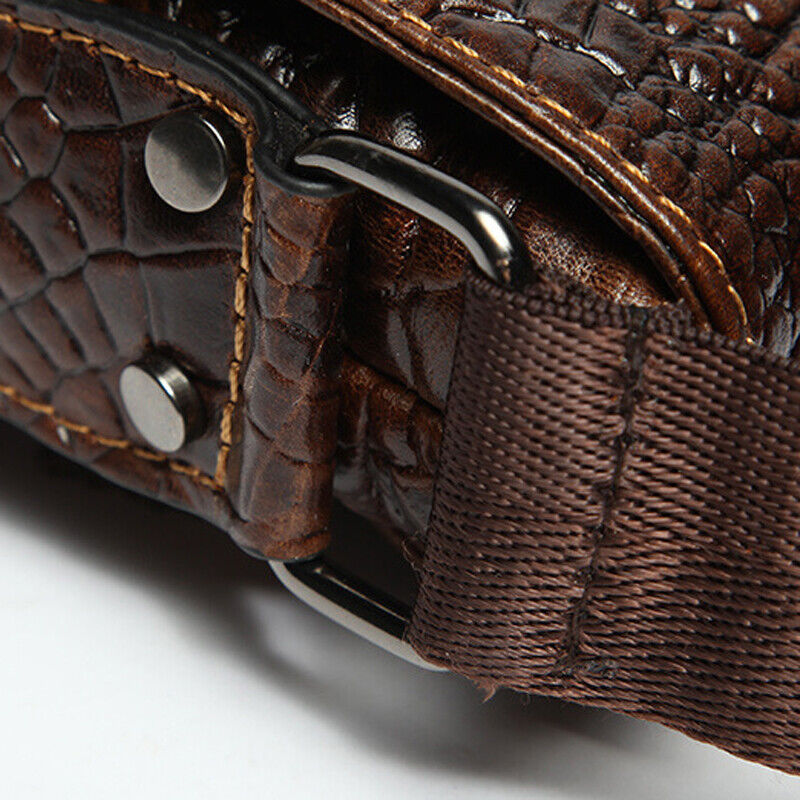 100% Cow Leather Crocodile Embossed 10" Men's Business Shoulder/Messenger bags