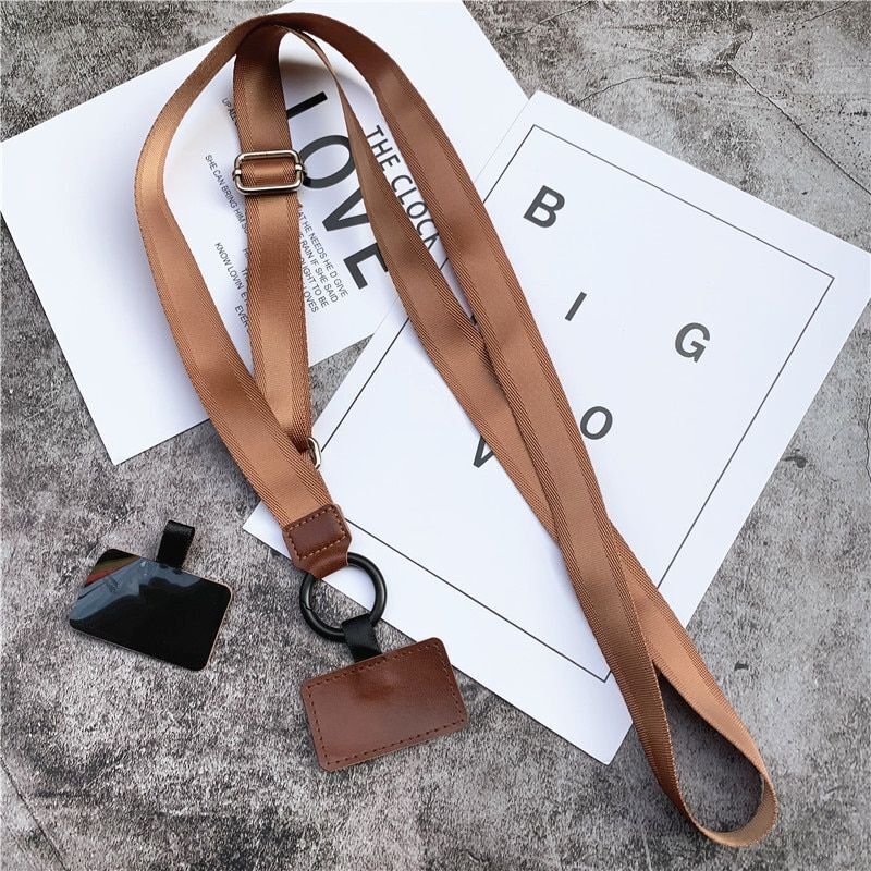Phone Lanyard Universal Crossbody Patch Mobile Phone Adjustable Strap Nylon Rope