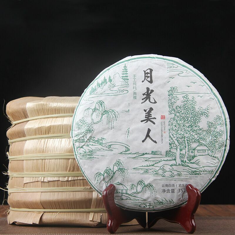 357g New Yunnan cha Puerh Tea Moonlight White Moonlight Beauty Pu'er Tea Cake 普洱