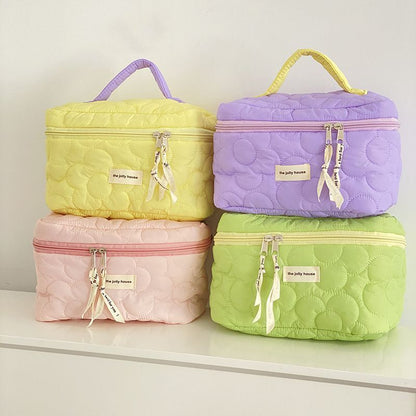 Flower Print Makeup Bag Cosmetic Organizer Small Storage Handbag Toiletry Case