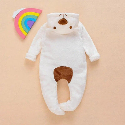 Newborn Baby Romper Jumpsuit Boy Girl Kids Bear Hooded Bodysuit Clothes Outfits