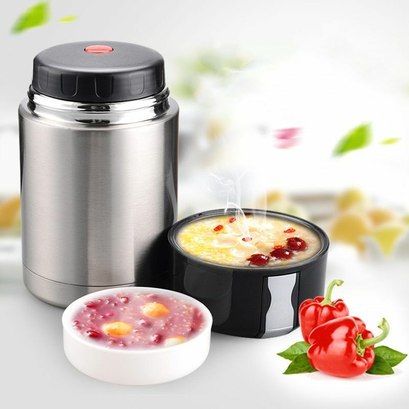 Thermos Lunch Box 800ML/1000ML/1200ML Portable Stainless Steel Food Containers