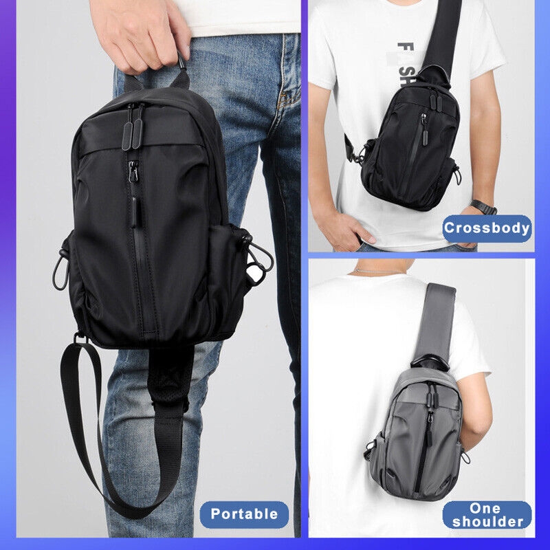 Waterproof Chest Bags Shoulder Bags Neck Sling Bag Male CrossBody Bag Fanny Pack