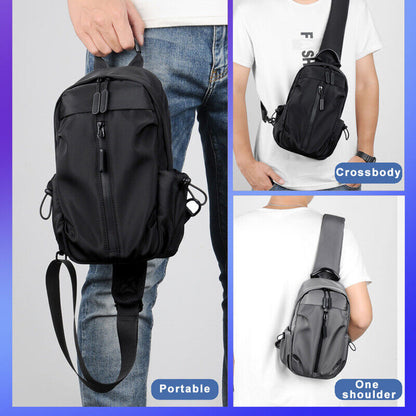 Waterproof Chest Bags Shoulder Bags Neck Sling Bag Male CrossBody Bag Fanny Pack