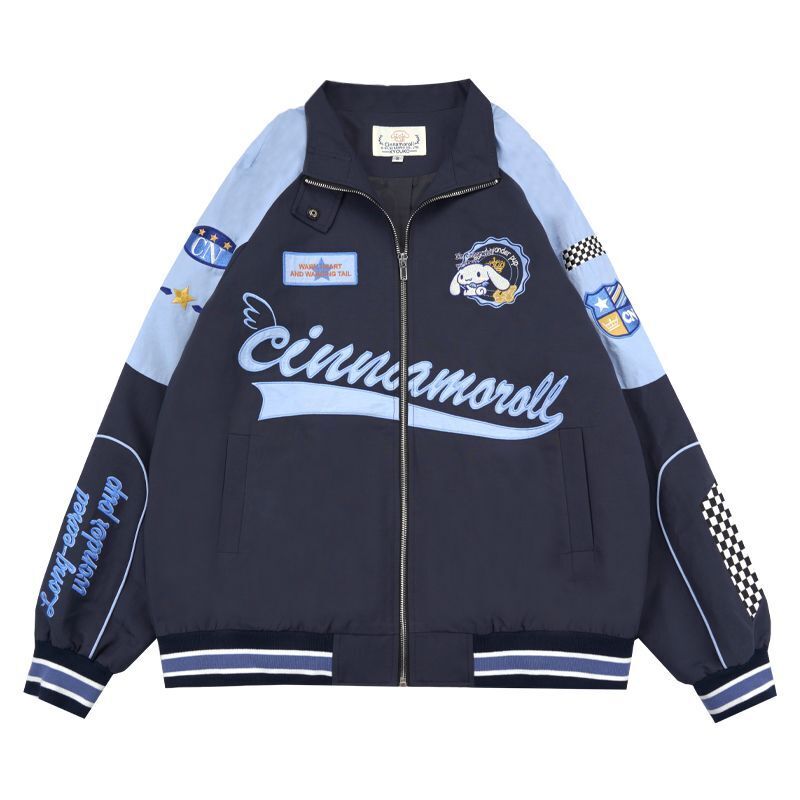 Cinnamonroll Wind Biker Punching Tops Loose Jacket anime overcoat cartoon new