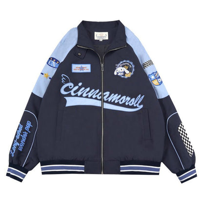 Cinnamonroll Wind Biker Punching Tops Loose Jacket anime overcoat cartoon new