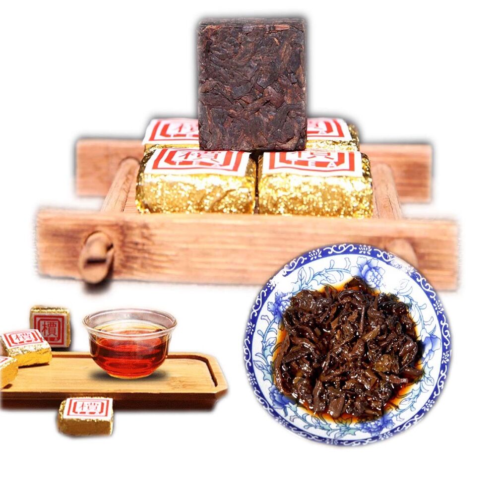 Yunnan Bulk Ripe Puerh Tea Bohai Square Mini Puer Tea Brick TeaHealthy 1Pc/Cup