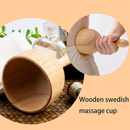 Massage Cup Wooden Handheld Wood Cupping Therapy Massager Cups Tools Body Cans