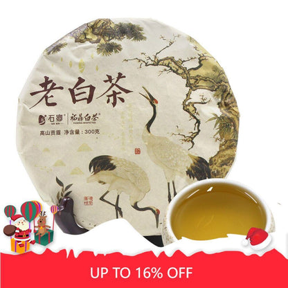 Shuanghe CHinese White Tea Old Bai Cha Tea Leaf Cake 300g