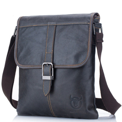 100% Genuine Leather Men's Sling Shoulder/Messenger Bag 10 inches Crossbody Bags