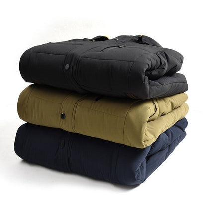 Winter New Warm Fleece Parkas Men Hooded Fur Collar Jacket Coat Men Parkas Men