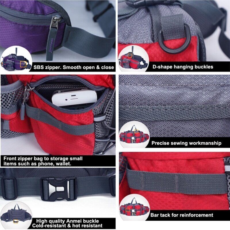 Outdoor Sports Waist Bag Waterproof Multifunctional Hiking Cycling Backpack