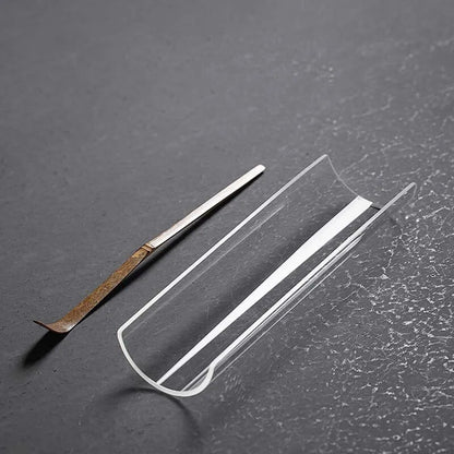 Transparent Frosted Tea Shovel Japanese Style Tea Making Tools Kungfu Tea Spoon