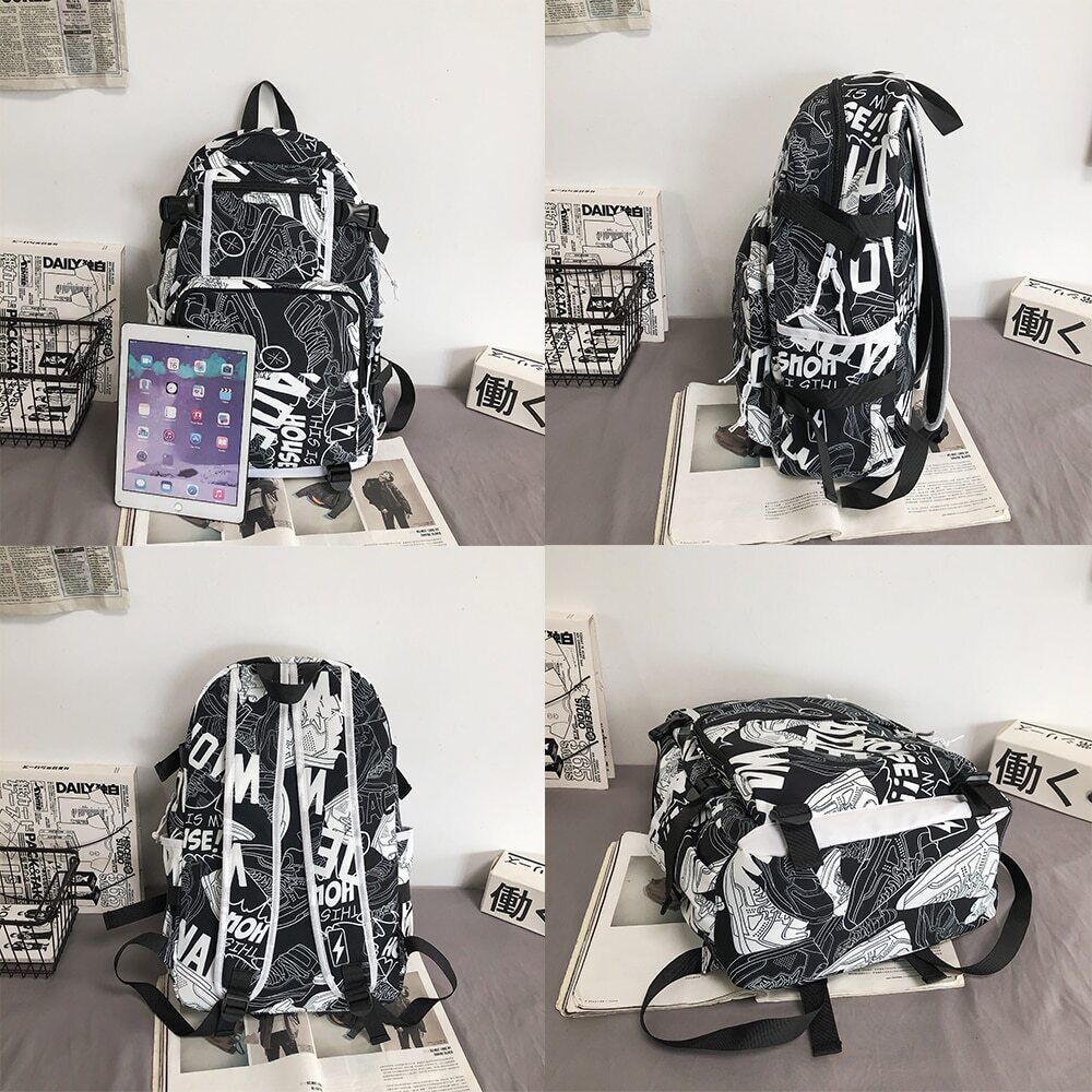 Girl Male School Bag Men Backpack Women Boy Bag Nylon Ladies Student