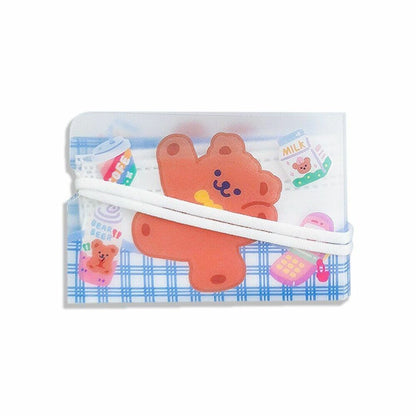 Fold Pockets 8pcs/Set Bear Household Storage Bag Cartoon Coin Purse Mask Storage