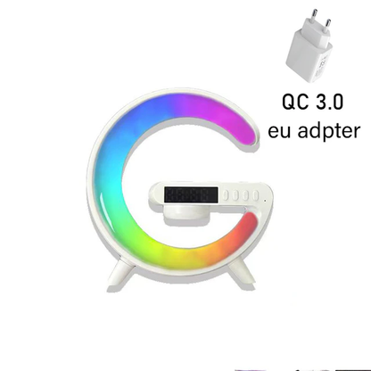 Alarm Clock Speaker Bluetooth 15W Wireless Charger Subfoofer G Styling Smart RGB