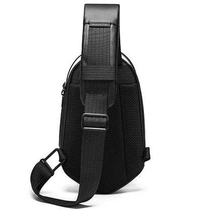 Men's Sling Backpack Oxford cloth Waterproof Crossbody Bag USB Port OutdoorSport