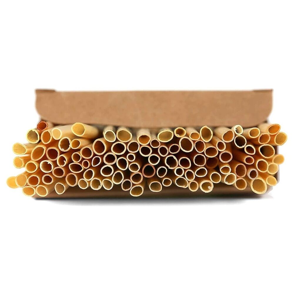 Drinking Straws 100Pcs Organic Natural Wheat Eco-Friendly Cocktail Bar Drinkware