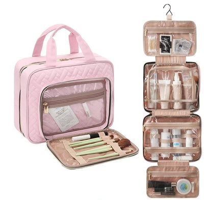Cosmetics Storage Bag Travel Waterproof Folded Large Hanging Makeup Bags Nylon