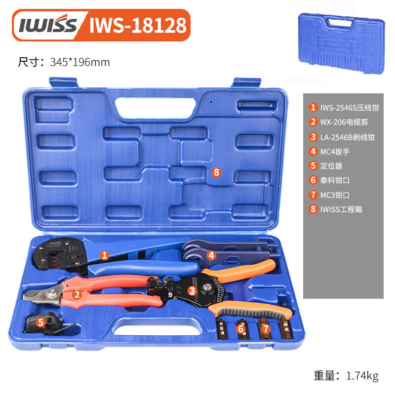 IWS-2546S MC4 Solar Crimping Plier Hand Crimper Crimp Range 2.5/4/6mm2(14-10AWG)